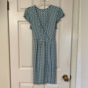 Dakini Cap Sleeve Modal Stretch Jersey Knit Faux Wrap Dress Size Medium
